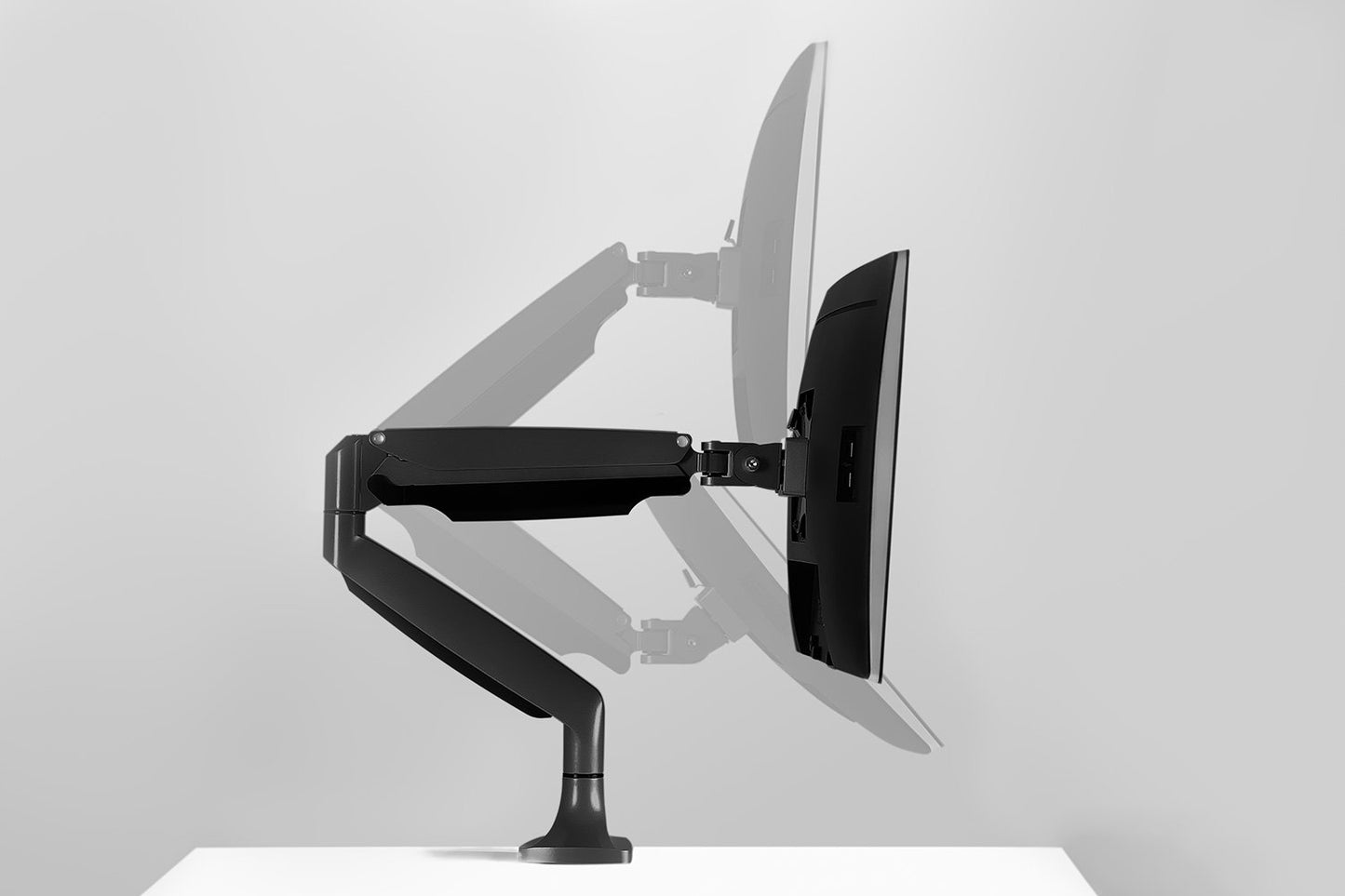 Mount-It! Single Monitor Arm Desk Mount with Gas Spring, Height Adjustable Monitor Stand for 13-32 Inch Screens up to 20 lbs, VESA 75x75 & 100x100