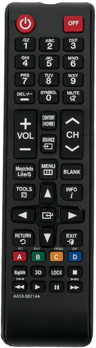 AA59-00714A for Samsung TV Remote Replacement Samsung Monitor Display ME40C ME46C ME55C ME75C ME95C PE40C PE46C PE55C UD46C UD55C UD55D UE46C UE55C