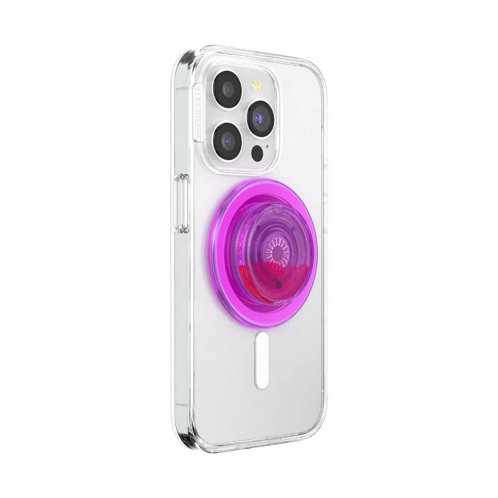 PopSockets Phone Grip for MagSafe, Magnetic Holder, Phone Stand, Hot Pink - Lava Lamp Aviation