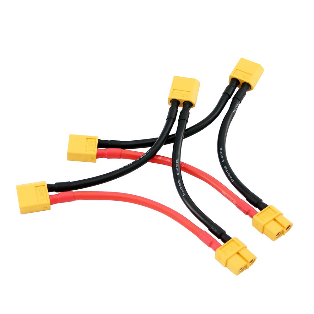 2pcs XT-60 / XT60 Series Serial Battery Connector with 12awg 4inch Cable for Turnigy(BDHI-97)