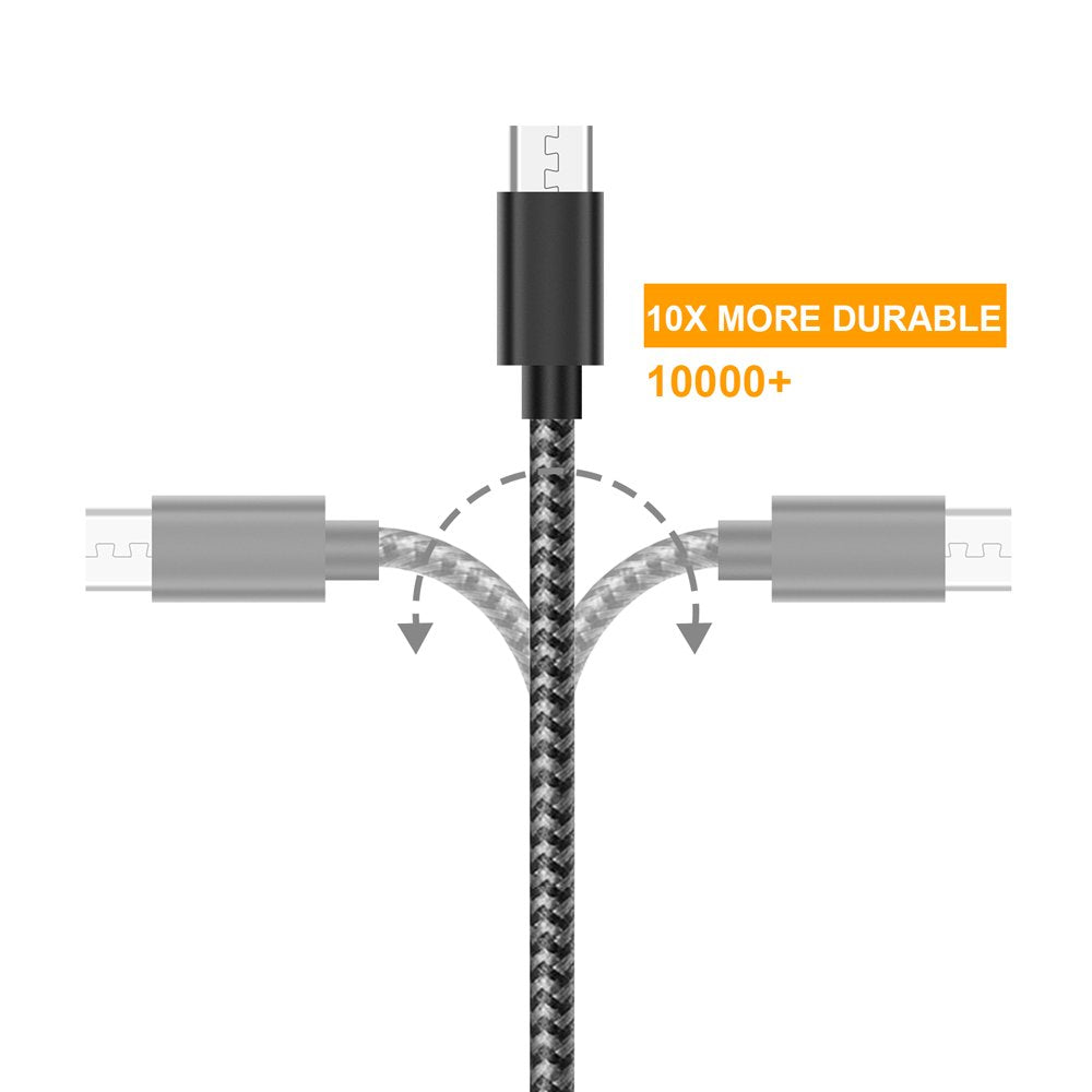 G GOPALA Micro USB Cable Android Charger [6-Pack 5ft] Nylon Braided Fast Sync&Charging Cord for Android, Samsung, Nexus, LG, HTC, Nokia, Sony,