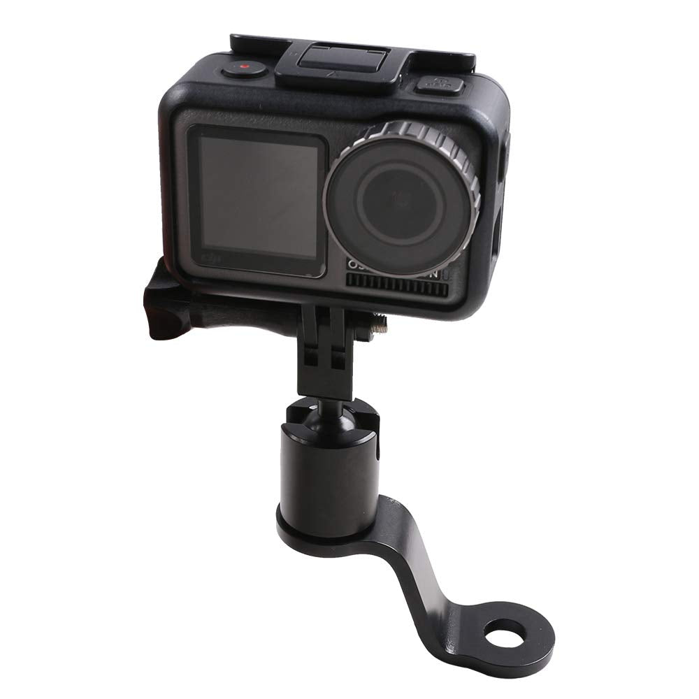 SKEZN Aluminum Mount Holder for GoPro Hero 12 Black, 11/10/9/8 & DJI Osmo Action Cameras - Portable Electronic Device Mount - Motorcycle Rearview