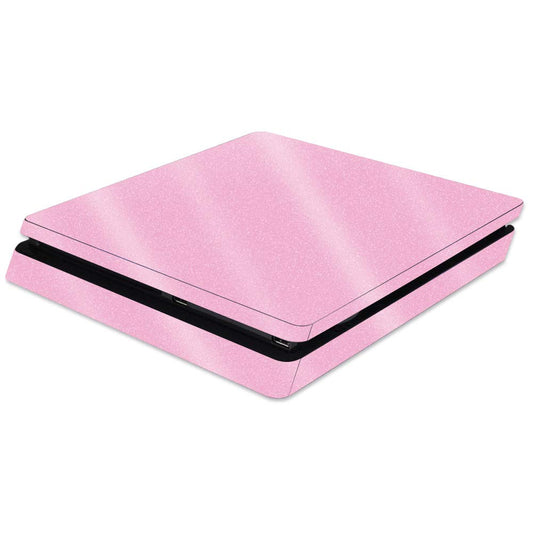 MightySkins Glossy Glitter Skin for Sony PS4 Slim Console - Pink | Protective, Durable High-Gloss Glitter Finish | Easy to Apply, Remove, and Change
