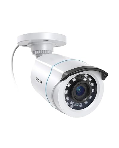 ZOSI 2MP 1080p HD Security Camera Outdoor Indoor 1920TVL (Hybrid 4-in-1 HD-CVI/TVI/AHD/960H Analog CVBS),24PCS LEDs,80ft Night Vision, 90°View Angle