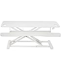 VIVO 38 inch Desk Converter, K Series, Height Adjustable Sit to Stand Riser, Dual Monitor and Laptop Workstation with Wide Keyboard Tray, White