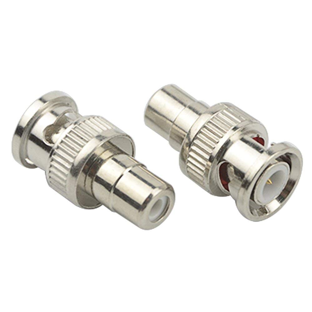 BeElion All-in-One 32-Pack RCA to BNC Adapter Kit - 11 M2M/11 M2F/10 F2M Nickel-Plated Brass Connectors for CCTV, Security Cameras & Audio Systems