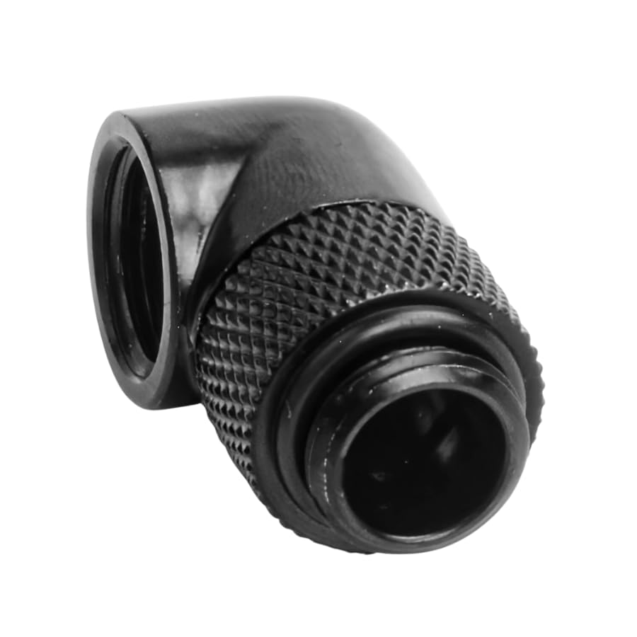 dracaena.io 2 Pack G1/4" 90° Rotary 360° Swivel Fitting, Male to Female Extender Adapter for PC Water Cooling Loop, Computer Liquid Cooling Fittings