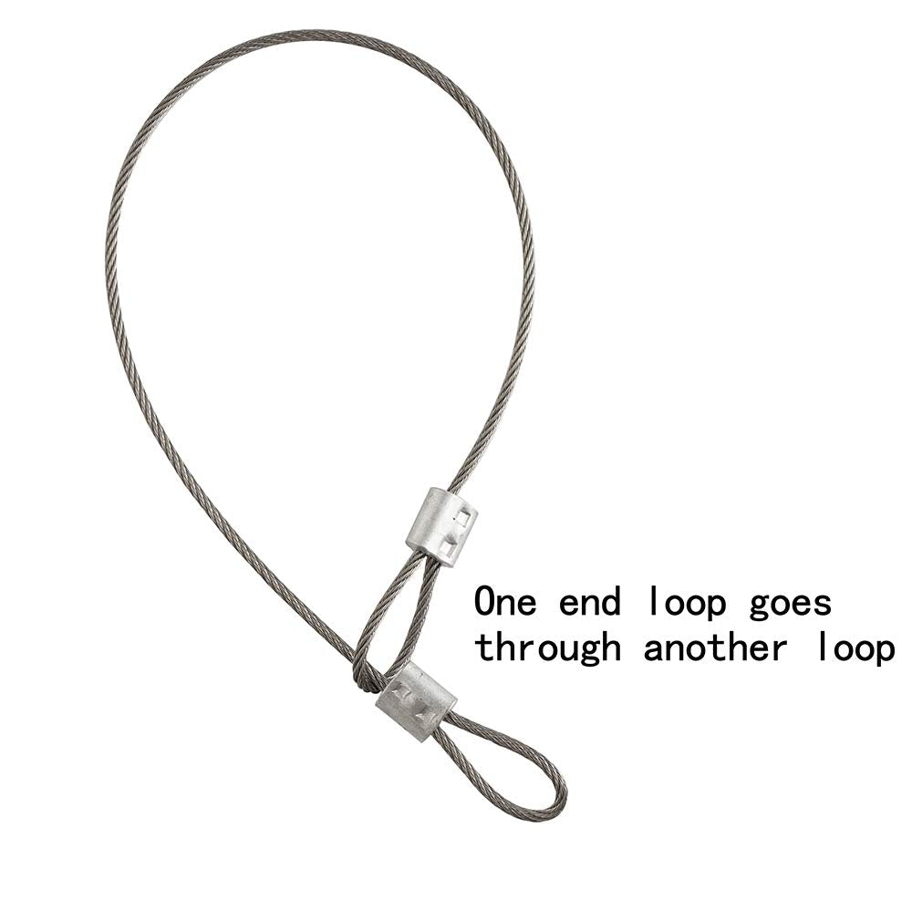 Speaker Safety Stainless Steel Cable?Safety Wire Rope for Ceiling Speaker Mounted Ceiling or on The Wall,Add Security,for Hanging Light,Lock