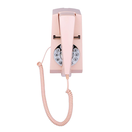 Vintage Landline Wall Phone for Home, Corded Wall Telephone, Retro House Phone for Seniors, Old Fashioned Trimline Phones, No AC Power Required