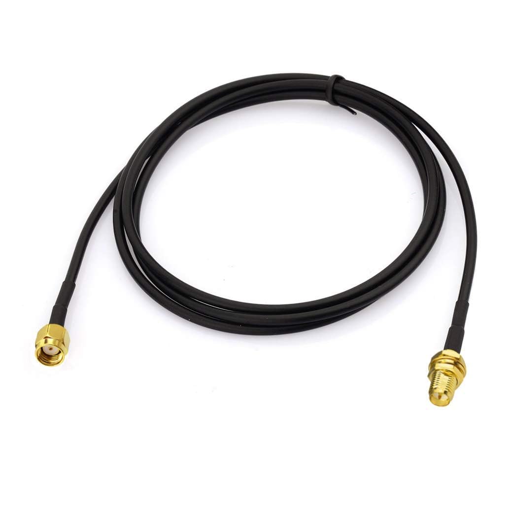 Bingfu WiFi Antenna Extension Cable 4-Pack RP-SMA Male to RP-SMA Female Bulkhead Mount RG174 Coaxial Cable 1m 3 feet for WiFi Router Security Camera