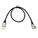 Seadream Angled 4K Micro HDMI to HDMI Cable Left Angled Micro HDMI Male to HDMI Male Braided Cable for 1080P, 4K, UltraHD, 3D, Ethernet,Gold Plated