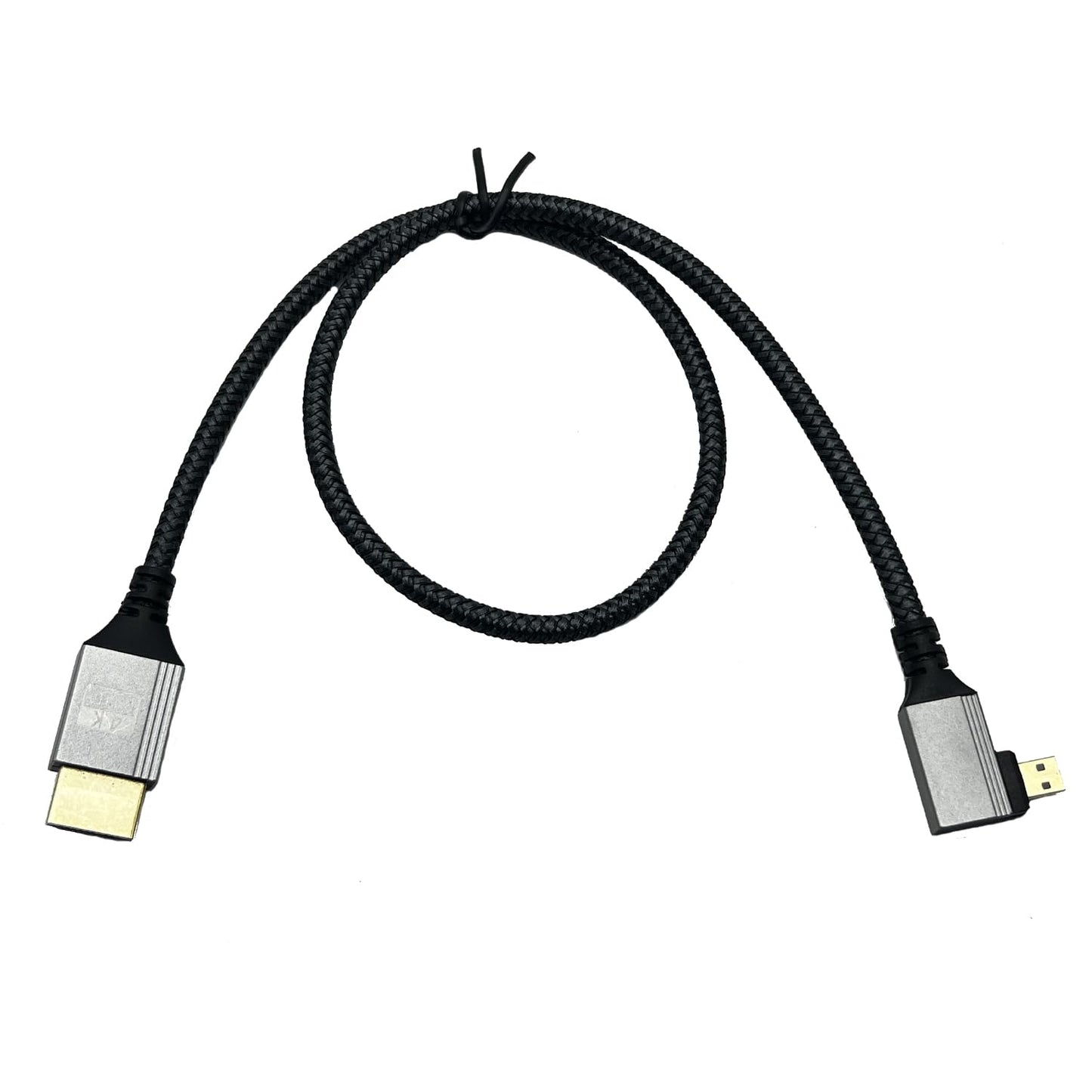 Seadream Angled 4K Micro HDMI to HDMI Cable Left Angled Micro HDMI Male to HDMI Male Braided Cable for 1080P, 4K, UltraHD, 3D, Ethernet,Gold Plated