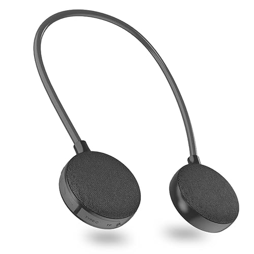 VANPEUSO Neckband Bluetooth Speaker - EBS-906, Bluetooth 5.3, Built-in mic, 10H Playtime, Portable Wireless Wearable Speaker (Black)