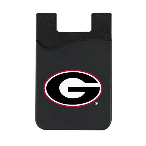OTM Essentials University of Georgia Faux Leather Phone Wallet Sleeves, Sleek Magnetic Phone Wallet Case, Lightweight Accessories for Phones, Classic