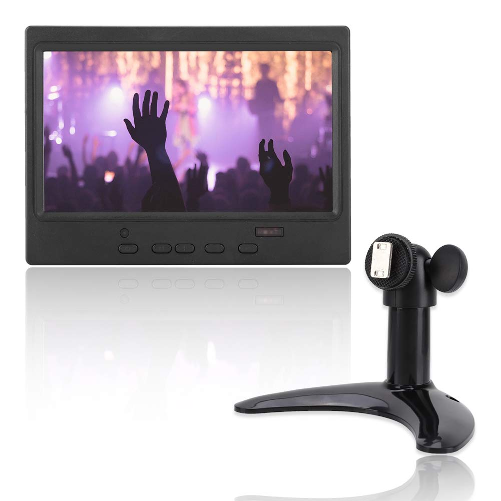 ASHATA Monitor Holder Stand, Desktop Computer Black Monitor Holder,Universal PC Accessories,ABS + Metal Material,Light Weight,for Small LCD Monitors