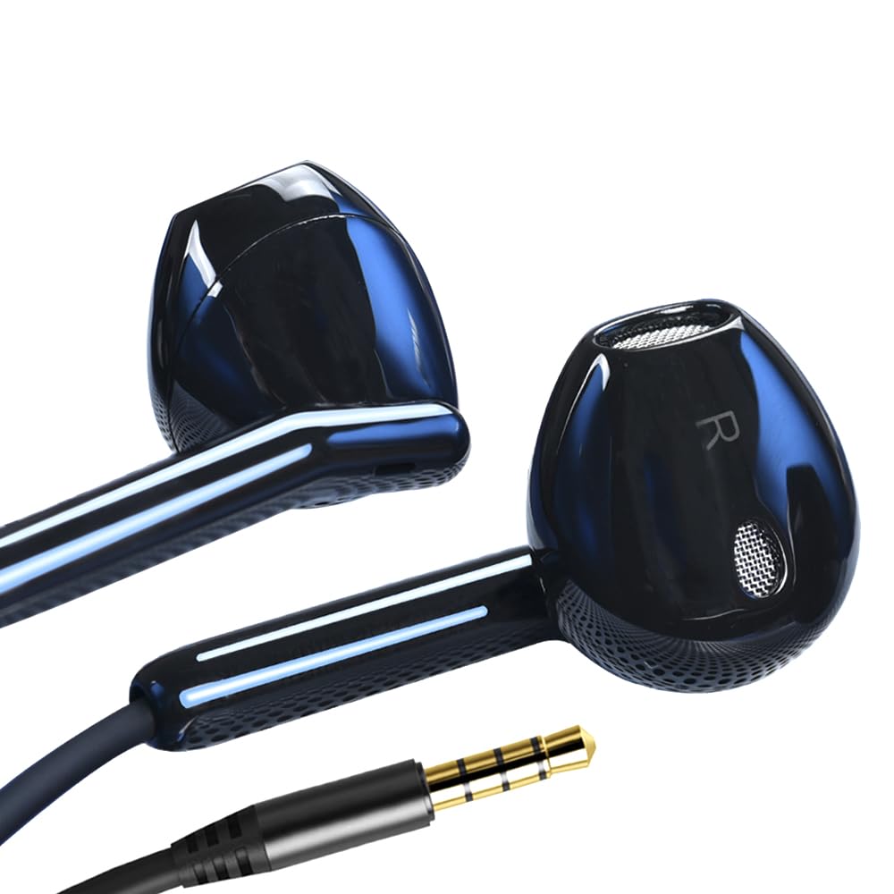 3.5MM Wired Earbuds with Microphone,Wired Headphone Stereo Bass Comfortable semi in ear sports headphones Call noise cancelling,High sound quality…
