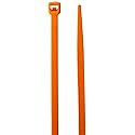 Morris 20617 Nylon Cable Tie with 50-Pound Tensile Strength, 8-Inch Length, Orange, 100-Pack