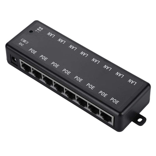 Poe Switch, DC12V?48V Poe Adapter Poe Switch with 8 Interfaces for Network Devices