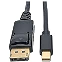 Tripp Lite Mini DisplayPort to DisplayPort Cable, 4K x 2K @ 60Hz, 4096 x 2160 (M/M), Black, 3-ft (P583-003-BK)