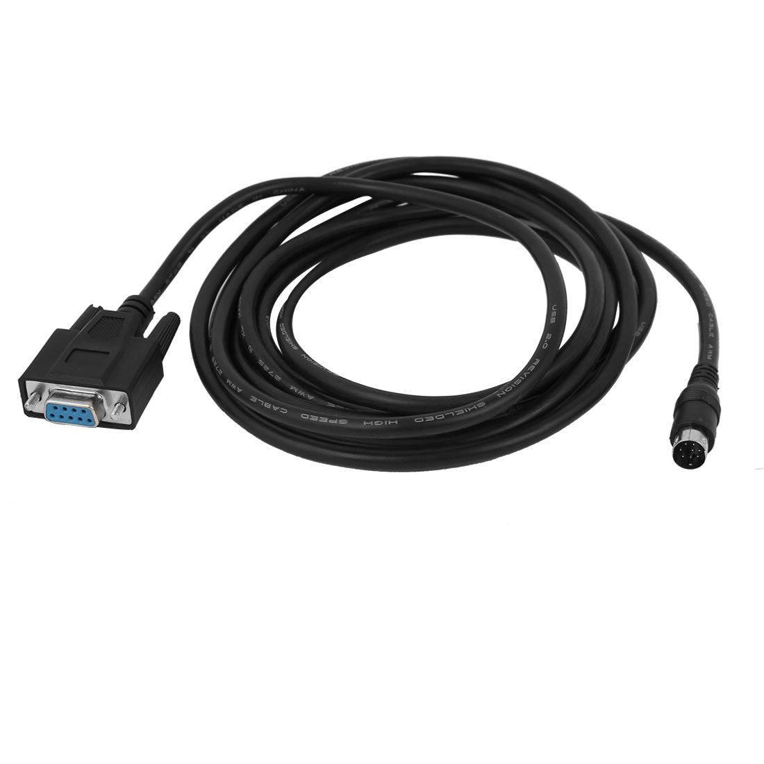 uxcell 8P Mini Din Male to Female DB9 RS232 PLC Programming Cable 10Ft