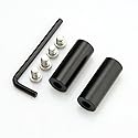 NICEYRIG 1.5 Inch 15mm Micro Rod with 1/4 Female Threads, Black Oxided Aluminum Alloy Camera Rod [Pack of 2] - 026