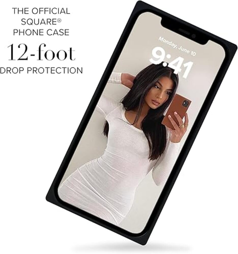 Flaunt Official Square iPhone 15 Pro Case - Black Patent