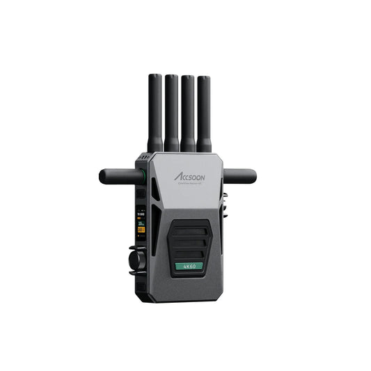 Accsoon CineView Master 4K Wireless Video Transmission System HDMI SDI Transmitter Receiver 4K60 Tri-Band 25ms Latency 8202 ft Range 1 Wired+4 App