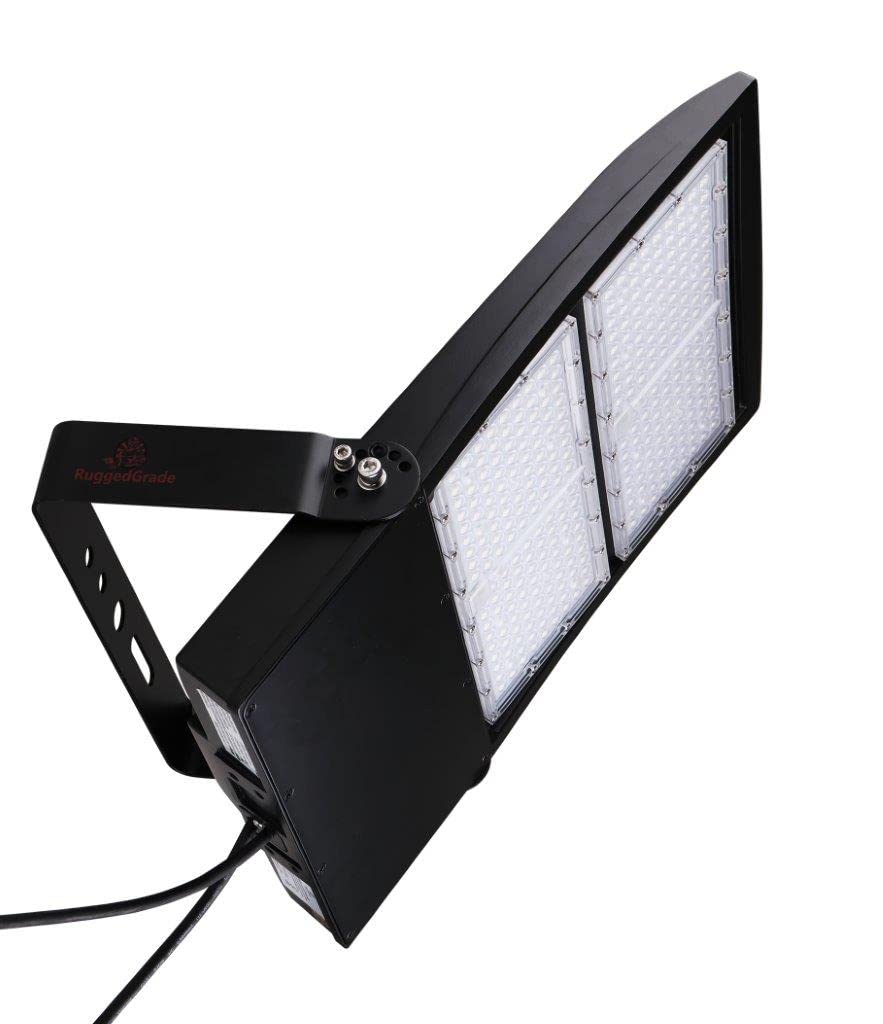 RuggedGrade Flood Mount for NextGen III Series - LED Parking Lot Lights - Fits 300W-500W - Pack of 2 - Black Housing - Outdoor Lighting Accessory