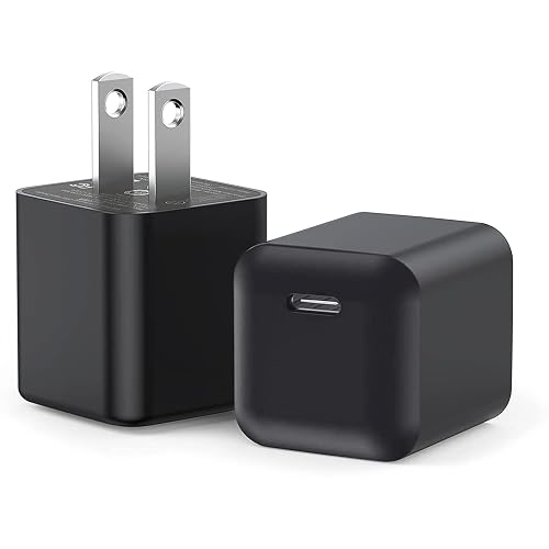 USB C Charger Block [2 Pack] iPhone 16 15 14 13 12 11 Charger Block, Type C Wall Charger 20W PD Power Adapter for iPhone 16/16Pro/16Pro