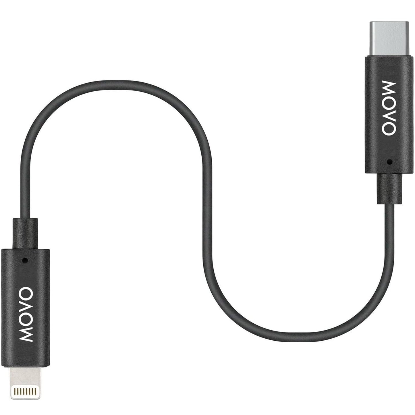 Movo IMA-5 USB-C to 11.8" (30CM) Lightning Microphone Adapter Cable - Connect USB-C Shotgun Mics to iPhone/iPad - Compatible X1, X1-MINI, VXR10-AI