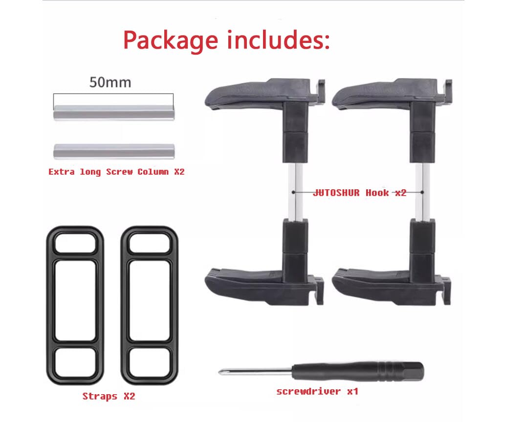 JUTOSHUR Bracket Rearview Mirror Dash Cam Holder - Convenient Replacement for Cracked or Broken Hook with Straps - Universal Accessories