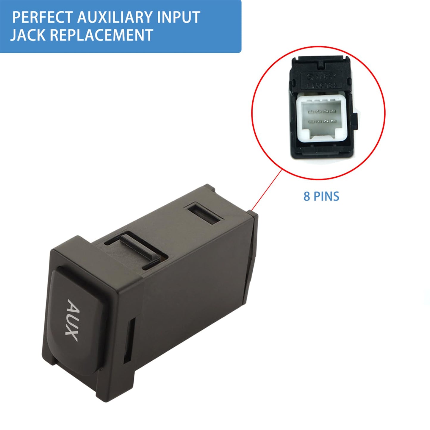 YMHHefy 86190-02010 Aux Port Input Auxiliary Jack Adapter Compatible with Toyota 09-13 Corolla 07-14 Tundra 09-12 Tacoma 09-11 RAV4 10-11 Highlander