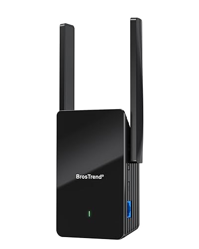 BrosTrend WiFi 6 Extender AX1500 WiFi Booster for Home WiFi Range Extender Covers Up to 2,000 sq.ft and 40 Devices, Dual Band Amplificateur WiFi