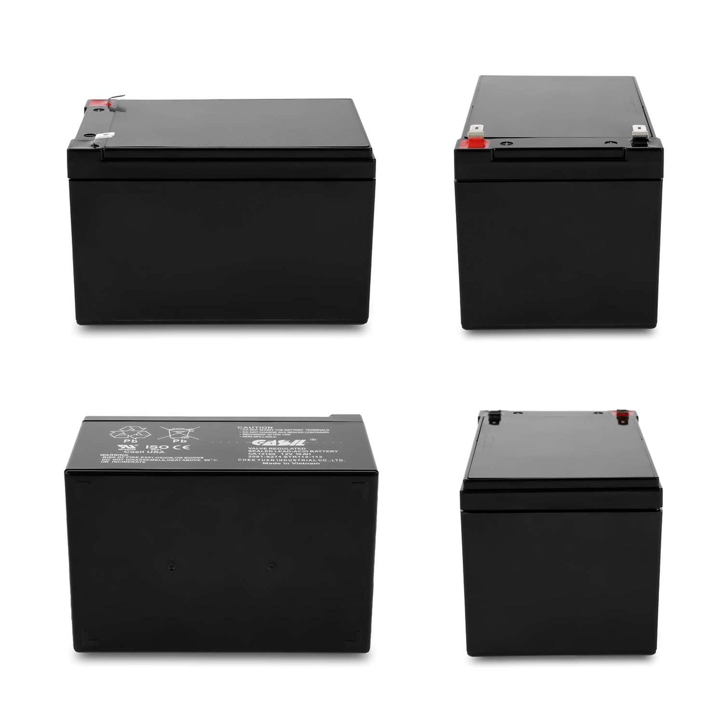 Casil 12V 10Ah SLA AGM Battery - Rechargeable Deep Cycle - F2 Terminals - Compatible with Long Way LW-6FM10, 12V 12Ah Battery Replacement