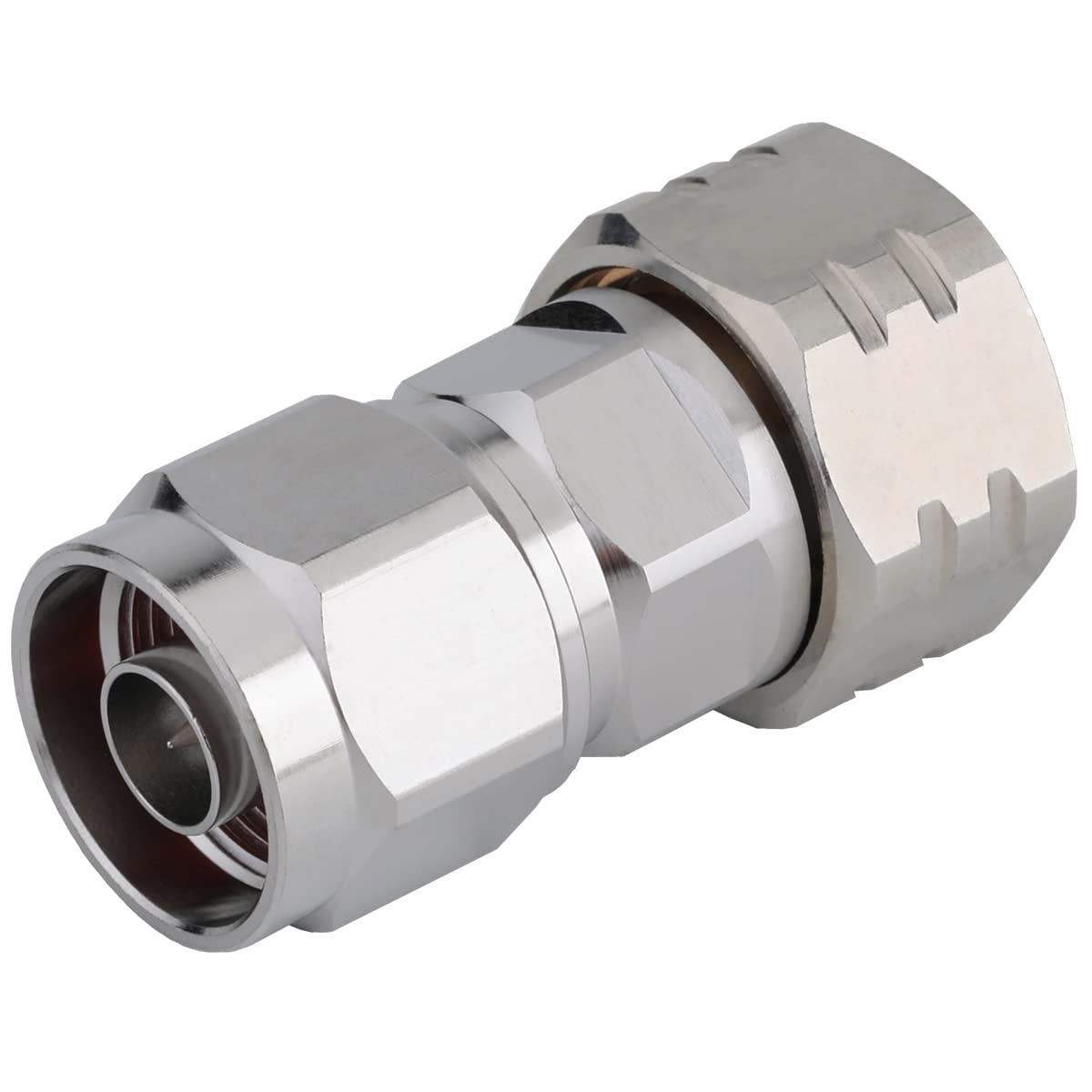 Come-buy 4.3/10 Mini DIN Connector Male Plug to N Male Plug Adapter 4.3-10 Mini DIN Male to N Male Aadptor (4.3/10 Male to N Male),4310-N-JJ