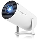 Mini Projector, Support 4K 1080P Portable Projector with Dual Band WIFI6 5G Wireless 5.2 Bluetooth Android 11, 160 ANSI Lumens, 180° Rotatable, Auto