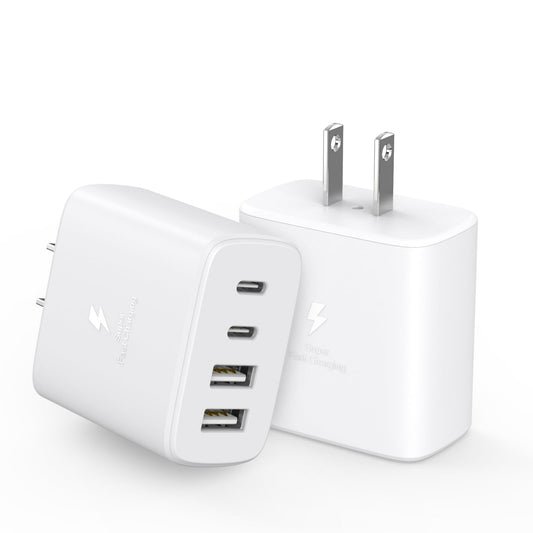 USB C Wall Fast Charger Block,40W Type C Fast iPhone Charging Blocks 4 Ports PD Power Adapter+QC Plug Wall Plug Box Multiple USBC Charging Cube Brick