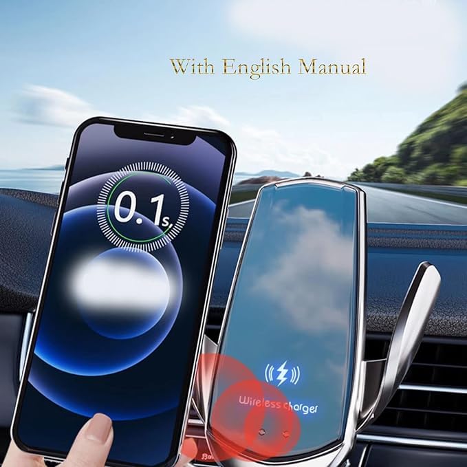 Wireless Car Charger Mount Automotive Electric Induction 15W Wireless Charger Car Auto Clamping Car Phone Holder Mount Wireless Charging Mount Vent