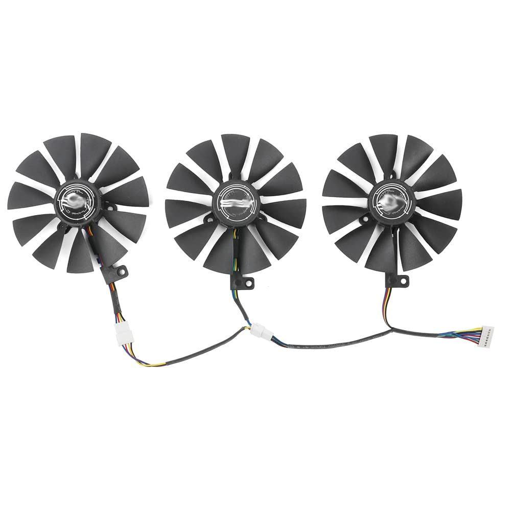 Rakstore T129215SH T129215SL 88mm Graphics Card Cooling Fan Replacement for ASUS ROG Strix RTX2060 RTX2060 Super RTX2070 Cooler Fan (3 Pcs)