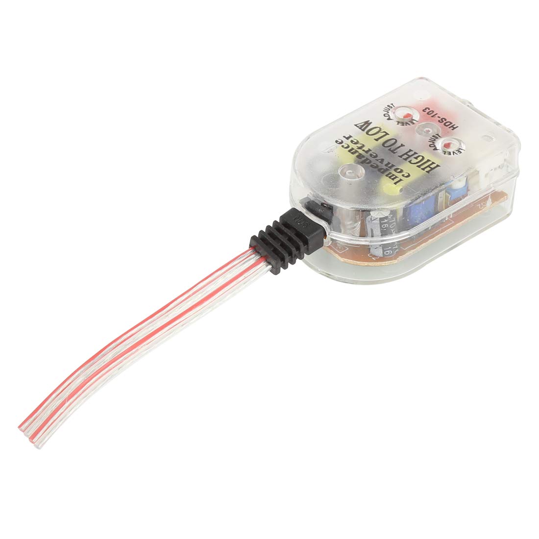 uxcell Car High to Low Impedance Adapter Output to RCA Line Control