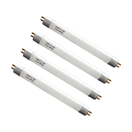6'' F4T5/CW Under Cabinet Bulb,T5 4W Cool White Linear Fluorescent Tube,Replacement Bulb for GE,Eiko 15501, Sylvania 20416,Sunlite 05040