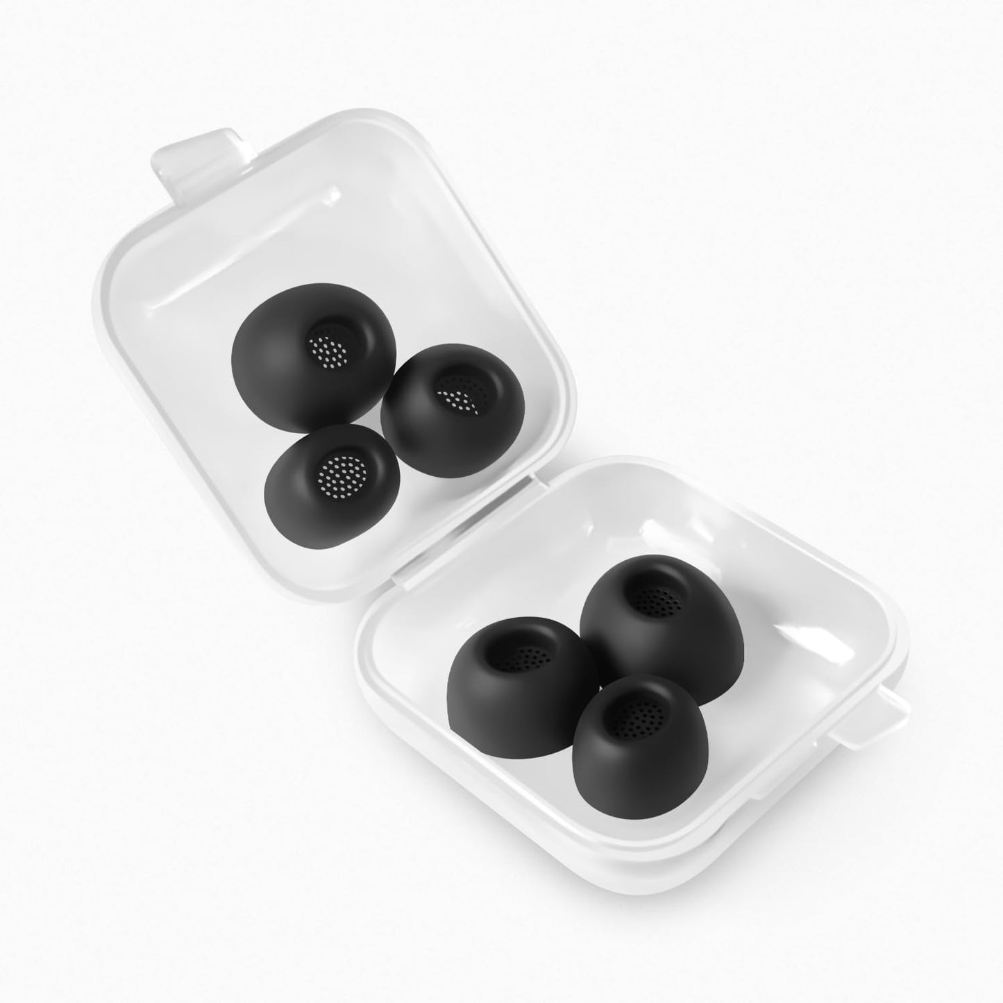 Geiomoo Silicone Ear Tips for Samsung Galaxy Buds 3 FE, Replacement Eartips Earbuds Earpads (Black,L/M/S)