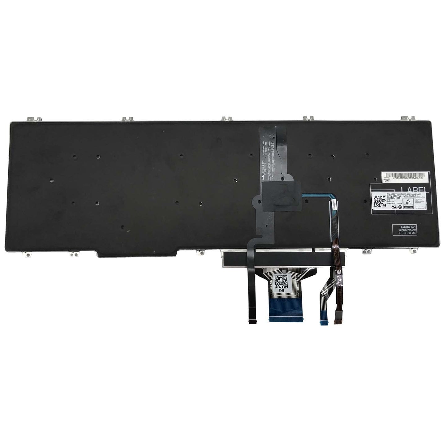 for DELL Precision 7530 7730 E7530 M7530 7540 7740 Series Black Frameless, with Backlight, with Mouse Stick 0DK60 00DK60 266YW 0266YW 06P79 006P79 US