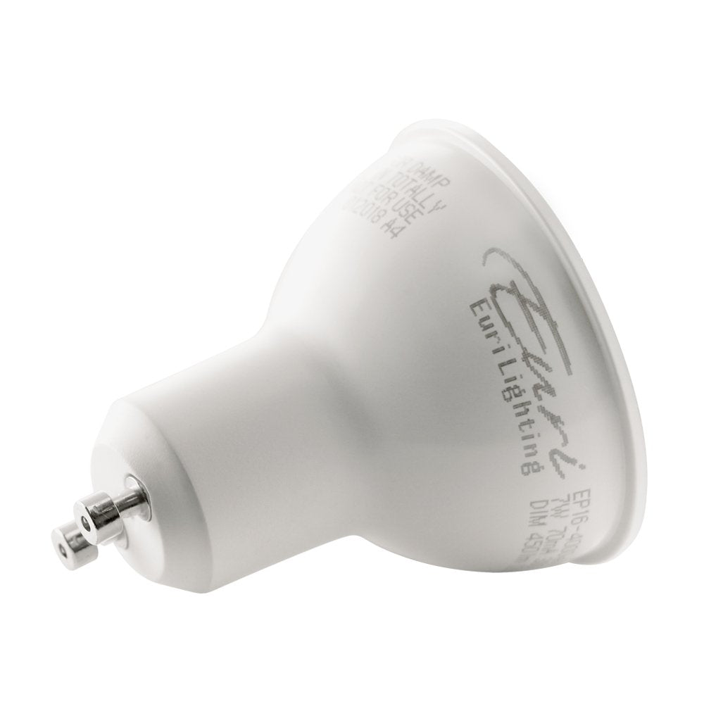 Euri Lighting EP16-7W5020eG-2 Dimmable LED PAR16, GU10 Base, 7W (50W Equal) 500lm, Warm White (2700K), 80CRI, 40° Angle, Damp Rated, UL, Energy Star