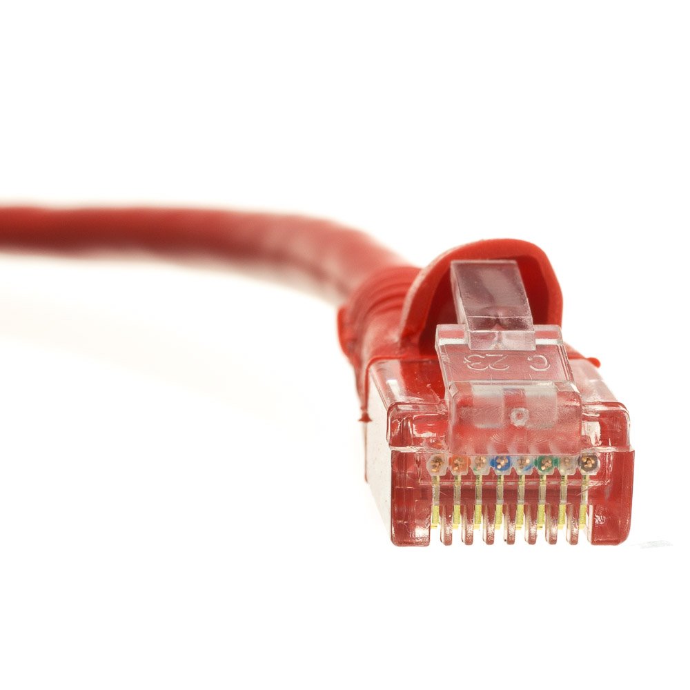 CableWholesale Cat5E Red Copper Ethernet Patch Cable, Snagless/Molded Boot, Poe Compliant, 200 Foot