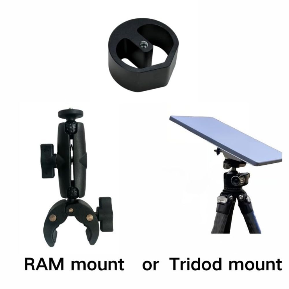 Starlink Mini Tripod Adapter (2024-2026 All Version) - Universal Clamp/Tripod/Bracket Mount for starlink mini - Aluminum Puck fit 1/4"-20 Threaded