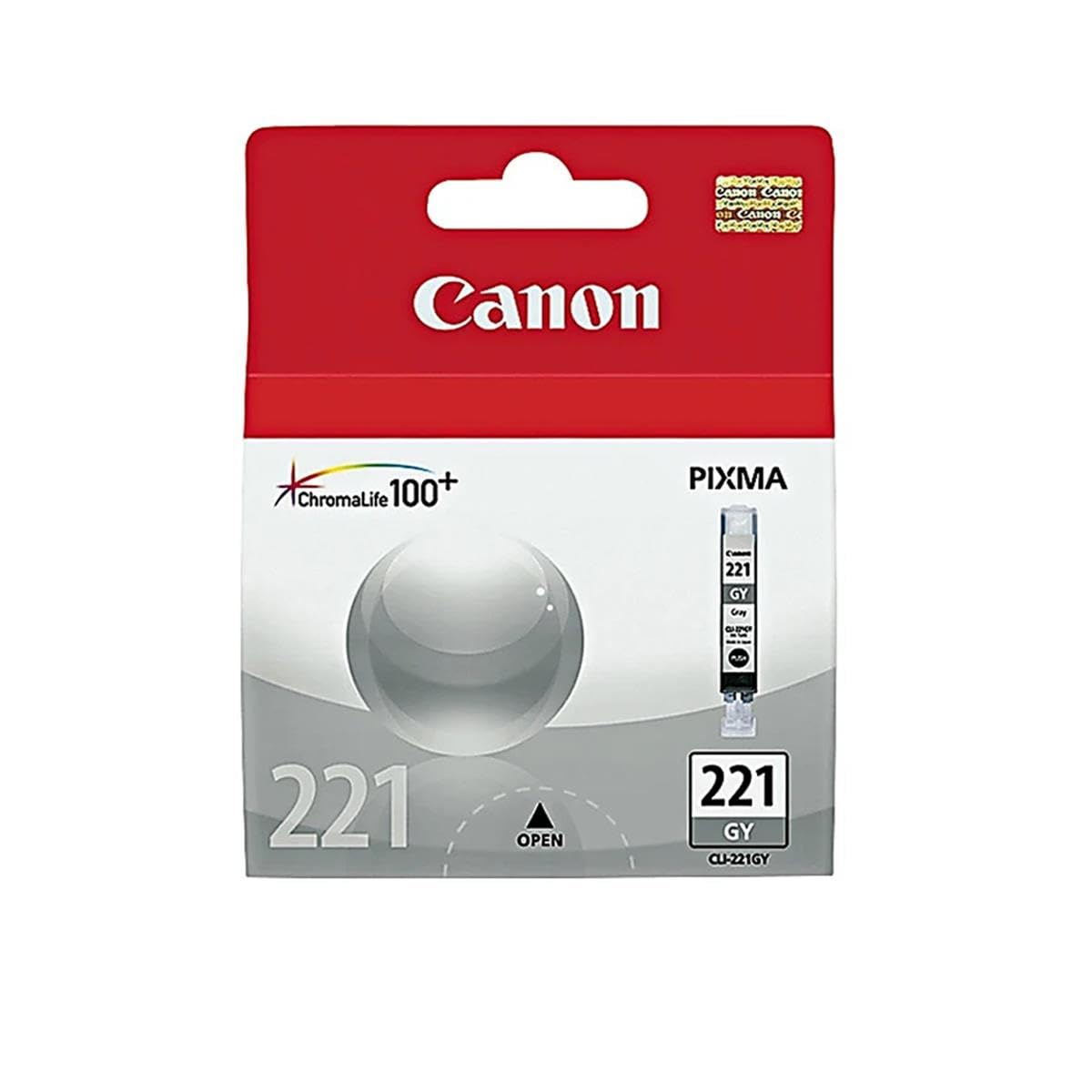 Canon 2 Pack CLI-221GR Gray Ink Tank for Pixma Inkjet Printer for MP980, MP990