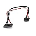 Efficient Connectivity: Slimline SATA Female to 22 Pin SATA Female Cable - Seamless Compatibility for Slimline Optical Drives