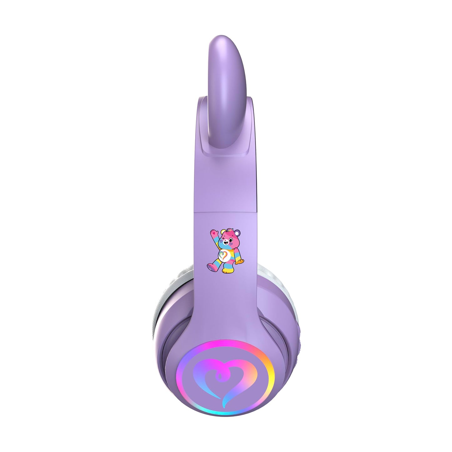 Care Bears Wireless LED Headphones with Light-Up Ears, Bluetooth Headphones for Kids, Adjustable Headband, Multicolor Lights, Hands-Free Calls