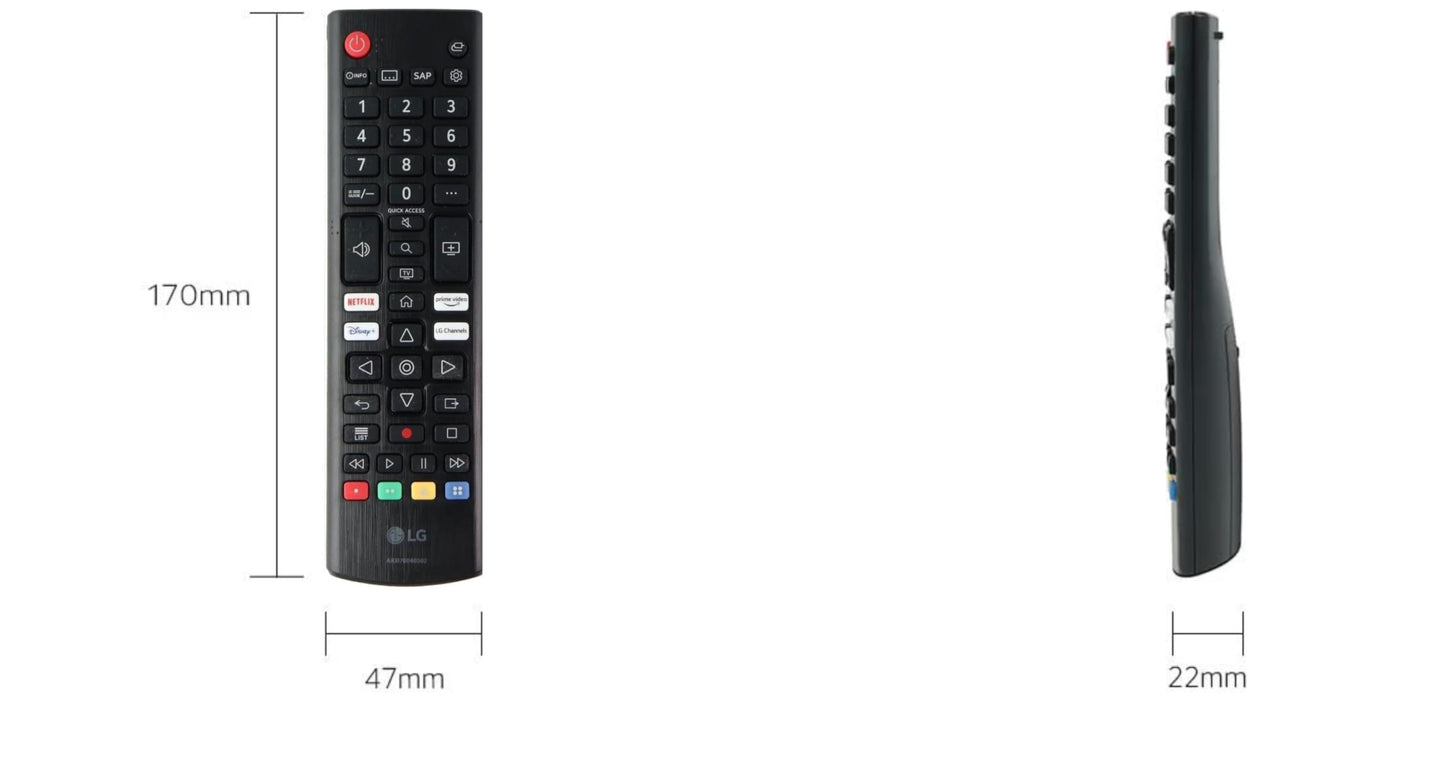 LG OEM Remote Control for Select LG TVs - Black (AKB76040302)